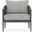 Catalina Club Chair with Cushion In Moon and Matte Charcoal