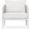 Catalina Club Chair with Cushion In Polar and Matte White