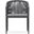 Catalina Dining Chair with Cushion In Moon and Matte Charcoal