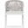 Catalina Dining Chair with Cushion In Polar and Matte White