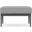 Catalina Ottoman with Cushion In Moon and Matte Charcoal