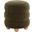 Cecelia Round Channel Tufted Ottoman In Dark Olive and Natural