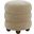 Cecelia Round Ottoman In Walnut and Light Brown