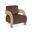 Cedra Velvet Performance Fabric Upholstered Accent Chair In Brown