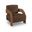 Cedra Velvet Performance Fabric Upholstered Accent Chair In Brown