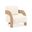 Cedra Velvet Performance Fabric Upholstered Accent Chair In Cream