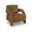 Cedra Velvet Performance Fabric Upholstered Accent Chair In Saddle