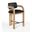 Cedra Velvet Performance Fabric Upholstered Counter Stool In Black