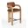 Cedra Velvet Performance Fabric Upholstered Counter Stool In Cognac