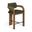 Cedra Velvet Performance Fabric Upholstered Counter Stool In Green