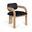 Cedra Velvet Performance Fabric Upholstered Dining Chair Set of 2 In Black