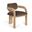 Cedra Velvet Performance Fabric Upholstered Dining Chair Set of 2 In Brown