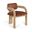 Cedra Velvet Performance Fabric Upholstered Dining Chair Set of 2 In Cognac
