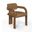 Cedra Velvet Performance Fabric Upholstered Dining Chair Set of 2 In Saddle