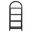Celeste 67 Inch Tall Arched Natural Rattan Bookshelf In Black