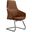 Celeste Series Guest Office Chair In Dark Brown Leather