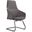 Celeste Series Guest Office Chair In Grey Leather