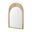 Celeste Wood Arched Mirror In Light Brown
