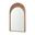 Celeste Wood Medium Arched Mirror In Light Brown