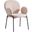 Celestial Boucle Dining Arm Chair In Beige