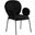 Celestial Boucle Dining Arm Chair In Black