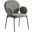 Celestial Boucle Dining Arm Chair In Green