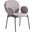 Celestial Boucle Dining Arm Chair In Grey