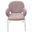 Celestial Boucle Dining Arm Chair In White and Grey