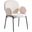 Celestial Boucle Dining Arm Chair In White