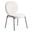 Celestial Boucle Dining Side Chair In White