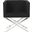Celine Black and Chrome Cross Leg Chair