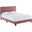 Celine Channel Tufted Performance Velvet Full Platform Bed In Dusty Rose