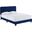 Celine Channel Tufted Performance Velvet Full Platform Bed In Navy