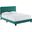 Celine Channel Tufted Performance Velvet Full Platform Bed In Teal