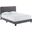 Celine Channel Tufted Performance Velvet Queen Platform Bed In Gray