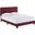 Celine Channel Tufted Performance Velvet Twin Platform Bed In Maroon