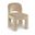 Celine Velvet Performance Fabric Upholstered Dining Chair Set of 2 In Beige