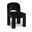 Celine Velvet Performance Fabric Upholstered Dining Chair Set of 2 In Black