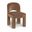 Celine Velvet Performance Fabric Upholstered Dining Chair Set of 2 In Brown