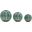 Ceramic 4/5/6 Inch Orbs In Turquoise And Gold