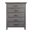 Chandler 5 Drawer Dresser In Graphite Gray