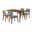 Channell 5 Piece Wood Dining Table Set In Gray