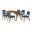 Channell 7 Piece Wood Dining Table Set In Blue