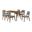 Channell 7 Piece Wood Dining Table Set In Gray