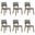 Channell Dining Chair Set of 6 In Walnut and Charcoal