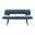 Channell Upholstered Wood Dining Bench In Blue