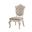 Chantelle Side Chair Set of 2 In Rose Gold and Pearl Beige
