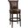 Chapman 31 Inch Wood Bar-Height Swivel Barstool with High-Back In Espresso and Dark Brown