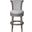 Chapman 31 Inch Wood Bar-Height Swivel Barstool with High-Back In Weathered Gray