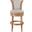 Chapman 31 Inch Wood Bar-Height Swivel Barstool with High-Back In Weathered Natural and Gray